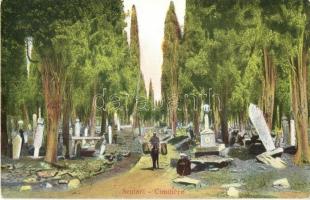 Constantinople, Istanbul; Cimetiere Turc a Scutari (Cote dAsie) / Turkish cemetery in Scutari (Asian coast), tombs, graveyard