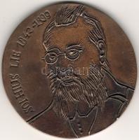 Bronz Plakett, 1974,  Sophius Lie, 1842-1899, G.Varbanov, Erh.: st/verdefényes, RRRR! (nur 5 St)
