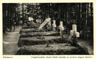 Kőrösmező, Jaszinya, Yasinia; Világháborúban elesett hősök temetője az ezeréves magyar határon / military heroes cemetery (fa)