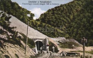 Visóvölgy, Valea Viseului (Máramaros); vasúti alagút a Kárpátokban / railway tunnel in the Carpathians (Rb)