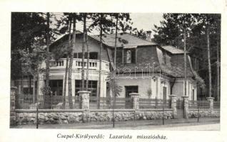 Budapest XXI. Csepel-Királyerdő, Lazarista missziós ház, kápolna, belső - 2 db régi képeslap / 2 pre-1945 postcards