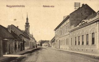 Nagyszentmiklós, Sannicolau Mare; Kálmán utca, Takarékpénztár. W.L. Bp. 2109. / street view with savings bank  (Rb)