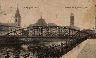 Nagyvárad, Oradea; Kishíd, Városháza. W.L. 967. / bridge with town hall (EK)
