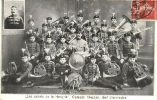 Les cadets de la Hongrie, Georges Krecsan, chef dorchestre / The cadets of Hungary, Hungarian boys music band, TCV card