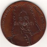 Bronz Plakett, 1971, G.W. Leibnitz, 1646-1715, G.Varbanov, Erh.: st/verdefényes, RRRR! (nur 5 St)