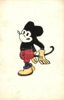 Kézzel rajzolt Miki egér művészlap / Hand-drawn Mickey Mouse art postcard (EK)