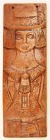Jelzett, kerámia falikép, karcolt, hibátlan, 35×11,5 cm