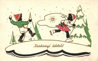 9 db főleg RÉGI árnyképes sziluettes művészlap, egy nagyméretű lap keretben / 9 mostly pre-1945 silh...