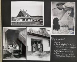 1938 Erdélyi fotóalbum, készítette vitéz Berde Károly (1891-1971) orvos, egyetemi tanár, Brassó, Kolozsvár, Nagyenyed, Medgyes, benne két neves személyről készült fotóval (Nyírő József, Ugron Ákos), 189 db fotó, feliratozva, vegyes méretekben