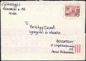 cca 1980-1989 Gálvölgyi János (1948-) sorai és aláírása egy Szilágyi Dezső (1922-2010) bábművésznek,...