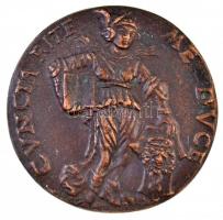 DN "FLORIANEN BENEDICTVS THETIVS / CVNCTA RITE ME DVCE" kétoldalas öntött Br plakett (85mm...