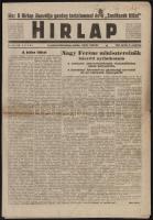 1947 A Hírlap 3 db száma, benne érdekességekkel, pl. betűrendes hadifogoly névsor, a békeszerződés r...