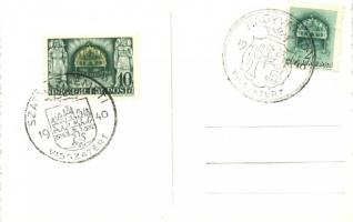 Nagyvárad, Oradea; Színház / theater. photo + 1940 Nagyvárad visszatért So. Stpl. + 1940 Szatmárnéme...