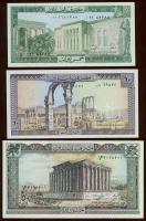 Libanon 1986-88. 5L, 10L, 50L, 100L, 250L T:I