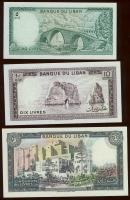 Libanon 1986-88. 5L, 10L, 50L, 100L, 250L T:I