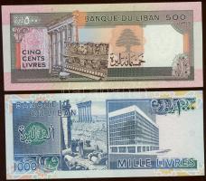 Libanon 1988-91. 500L, 1000L T:I