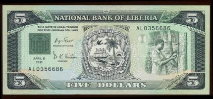 Libéria 1991. 5$ T:I