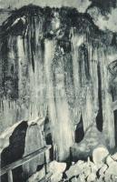 Dobsinai jégbarlang, belső, orgona. Fejér Endre nagyvendéglős kiadása / Eishöhle Dobsina, Orgel / La grotte glaciere de Dobsina / ice cave interior (EK)
