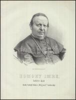 1867 Homoky Imre lekéri apát kőnyomatos portréja. Marastoni József munkája. / Lithographic portrait 20x26 cm.
