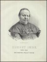 1867 Homoky Imre lekéri apát kőnyomatos portréja. Marastoni József munkája.  / Lithographic portrait 20x26 cm.