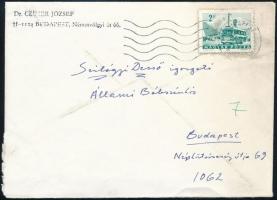 1983 Dr. Czímer József (1913-2008) dramaturg, esztéta, író, műfordítónak az üdvözlő sorai és aláírás...