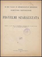 1912 A M. Kir. Vallás- és Közoktatásügyi Miniszteri Számvevőség tisztviselőinek fegyelmi szabályzata, 31p