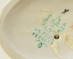 Hollóházi hegedűs, porcelán, kézzel festett, jelzett, hibátlan, m:14 cm