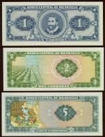 Nicaragua 1968-72. 1C, 2C, 5C T:I