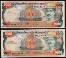 Nicaragua 1988. 5000C (2x) T:I