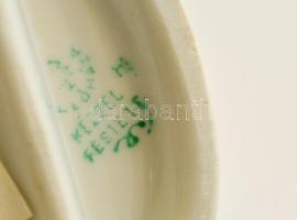 Hollóházi fuvolás, porcelán, kézzel festett, jelzett, hibátlan, m:14cm