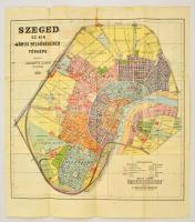 1922 Szeged sz. kir. város belsőségének térképe, készítette: Jakabffy Lajos, kiadja: Szent István Társulat, szakadással, 42×37 cm