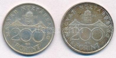 1994. 200Ft Ag "Deák" (2x) T:2 patina