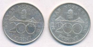 1994. 200Ft Ag "Deák" (2x) T:2
