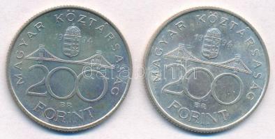 1994. 200Ft Ag "Deák" (2x) T:2