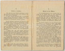 1872 Pestvárosi Elemi Népiskolai Rendszabályzat és Értesítő könyvecske. Pest Rudnyánszky A.-ny., mag...