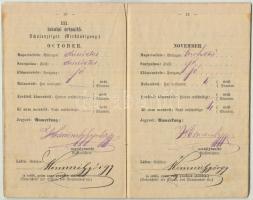 1872 Pestvárosi Elemi Népiskolai Rendszabályzat és Értesítő könyvecske. Pest Rudnyánszky A.-ny., mag...