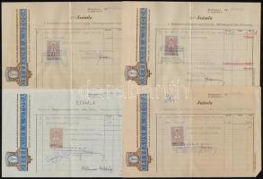 1935-1940 11 db fejléces régi számla és 1 db régi boríték, közte: 2 db Streicher Royal Butor, 2 db C...