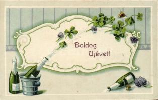 5 db futott újévi üdvözlőlap