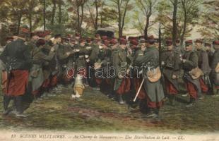 Scenes Militaires. Au Champ de Manoeuvre. Une Distribution de Lait / Military scenes. At the Field Maneuver. Milk Distribution (EK)