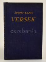 Áprily Lajos: Versek. Első kiadás! Bp. (1924.) Athenaeum. 90 l. Kiadói egészvászon kötésben.