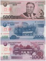 Észak-Korea 2002. 5W + 10W + 50W + 2008. 100W + 200W + 500W + 1000W + 2000W + 5000W mindegyik "...