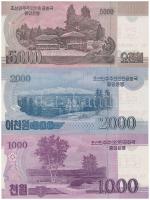 Észak-Korea 2002. 5W + 10W + 50W + 2008. 100W + 200W + 500W + 1000W + 2000W + 5000W mindegyik "...