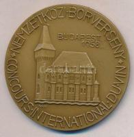 Iván István (1905-1968) 1958. "Concours International du Vins Budapest - Nemzetközi Borverseny" Br emlékérem (71mm) T:1-