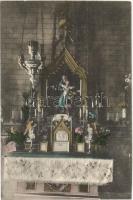 Selmecbánya, Schemnitz, Banska Stiavnica; Kolos leánynevelőintézet kápolnájának oltára / chapel interior, altar
