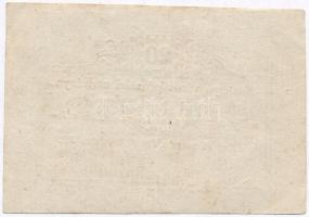 Rozsnyó 1849. 20kr "Rozsnyó város pénztári utalványa" T:III  szép papír ROZ-2.1