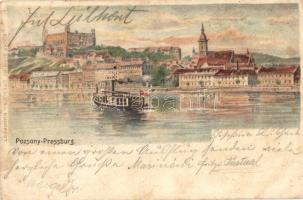 1899 Pozsony, Pressburg, Bratislava; Edgar Schmidt litho (fl)