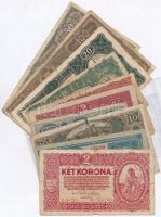 10db-os vegyes korona bankjegy tétel T:III-IV