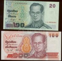 Thaiföld 1994. 100B + 2003. 20B T:I