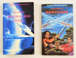2 sci-fi könyv: Poul Anderson: Majd ha az Orion fölszáll Bp., 1990. Galaktika, + Garry Douglas: Hegylakó. Bp., 1989 Galaktika.