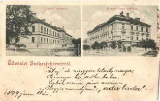 1899 Székesfehérvár, Honvéd laktanya, Honvéd tiszti pavilon. Klökner Péter kiadása 635. sz. (vágott / cut)